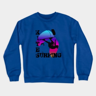 Kite Surfing WIth Freestyle Kitesurfer And Kite 3 Crewneck Sweatshirt